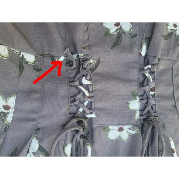 Storia gray floral dress - Picture 16 of 16